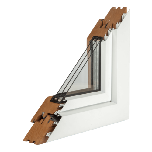 Drvo aluminijum prozori - profil premijum - beli