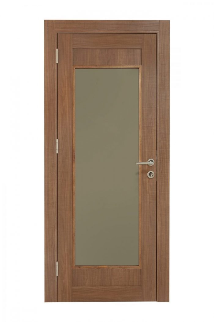 Sobna vrata Premium malo tamnije braon sa velikim staklom